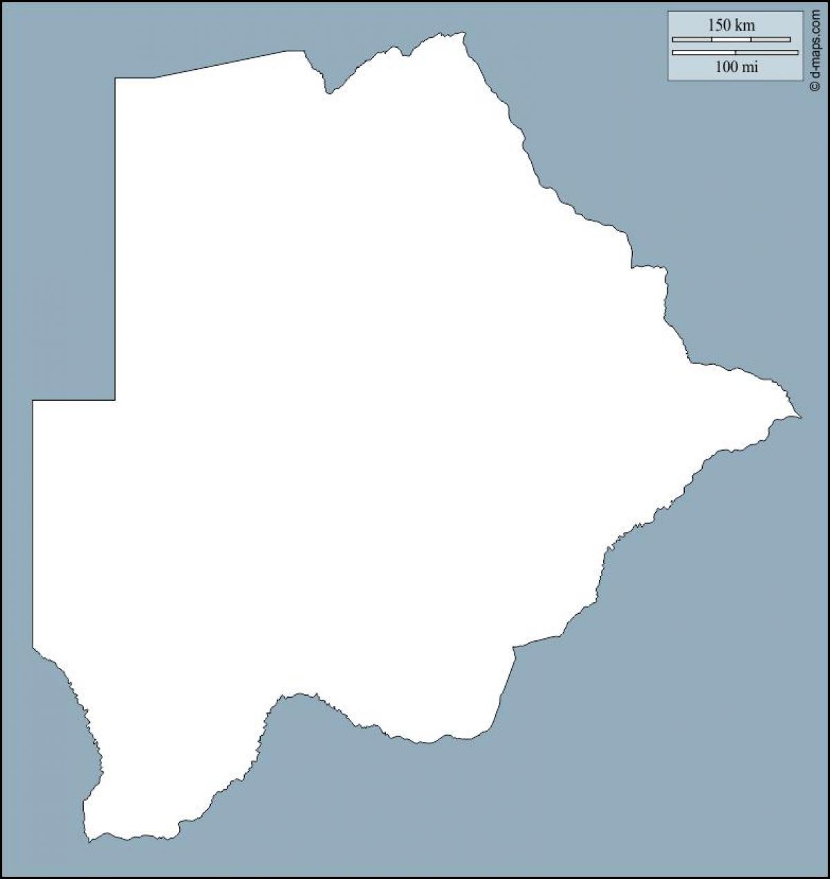 mapa Botswana mapu osnovy