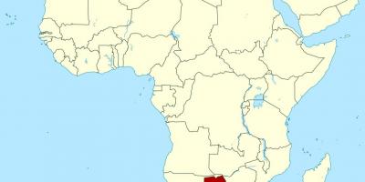 Mapa Botswana afrika