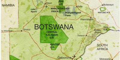 Mapa Botswana revíroch